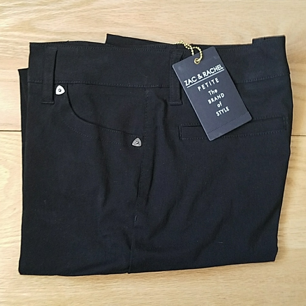 Zac & Rachel Petite Black Skinny Trousers sz 6 NWT